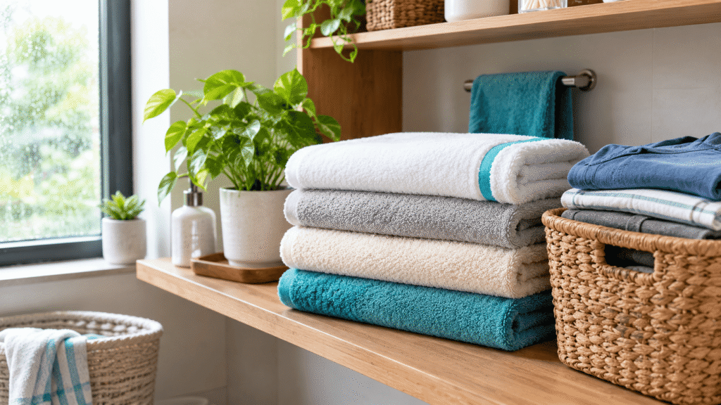 Clean towels and dry clothing supporting fungal infection ayurvedic treatment hygiene practices